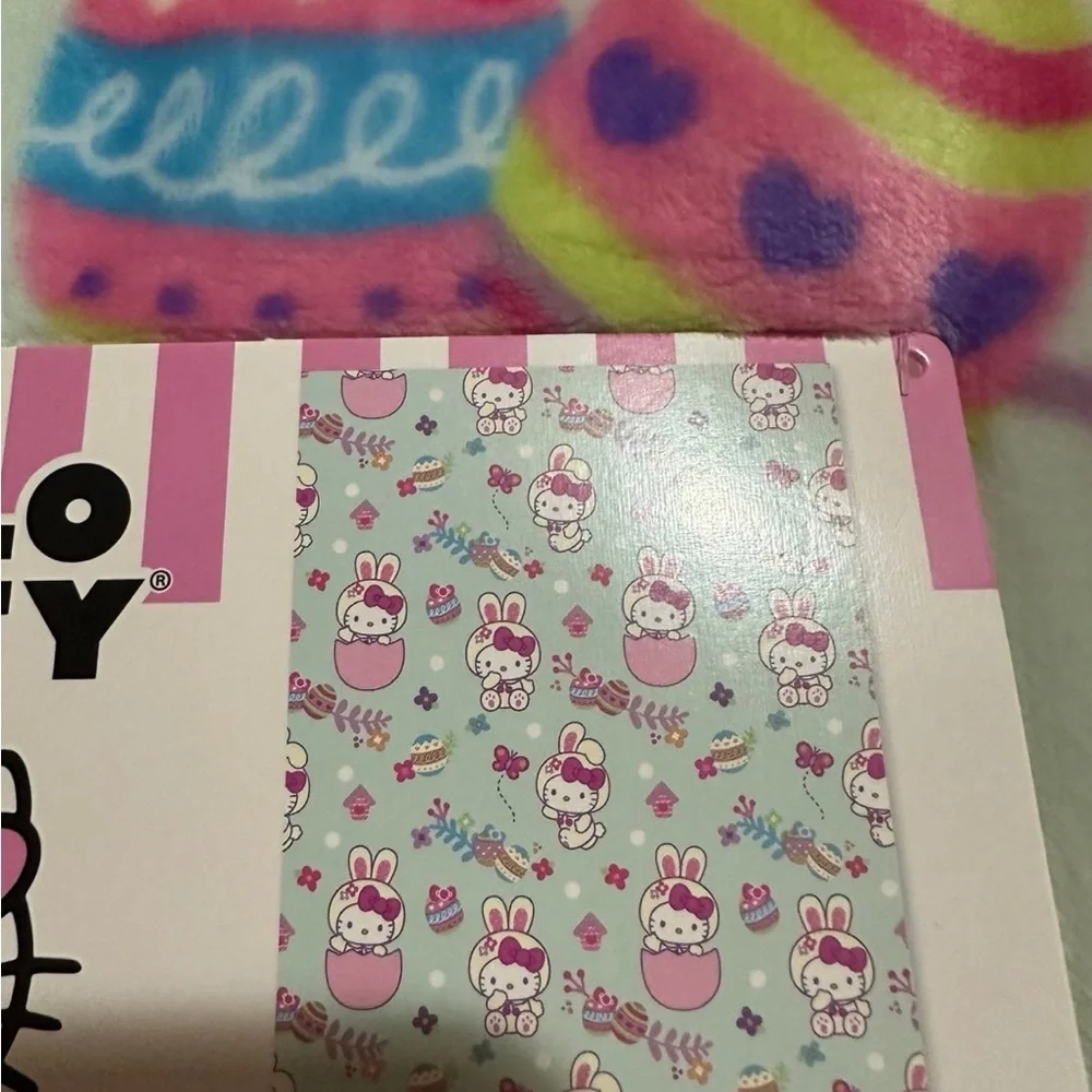 Hello Kitty Easter Egg Bunny Mint Green Throw Blanket NEW!